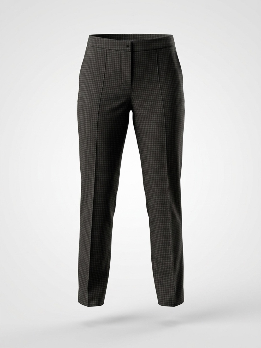 Amanda & Chelsea Dark Charcoal Micro-Check Dress Pants